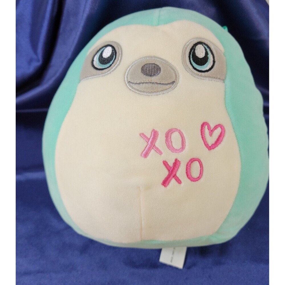 Squishmallow Aqua the Sloth Love 8" Stuffed Plush Toy Hearts Valentine Kellytoy